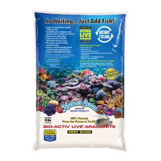 Nature's Ocean 10lbs Live Reef Sand (Natural White)